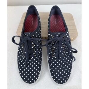 Keds Black & White Polka Dot City Sneaker Womens Canvas Size 11 NEW/NO BOX